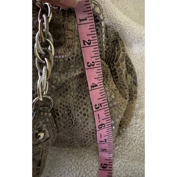 Elliot Lucca Leather embossed snake skin shoulder crossbody GypsyGoth Y2K - Picture 12 of 16